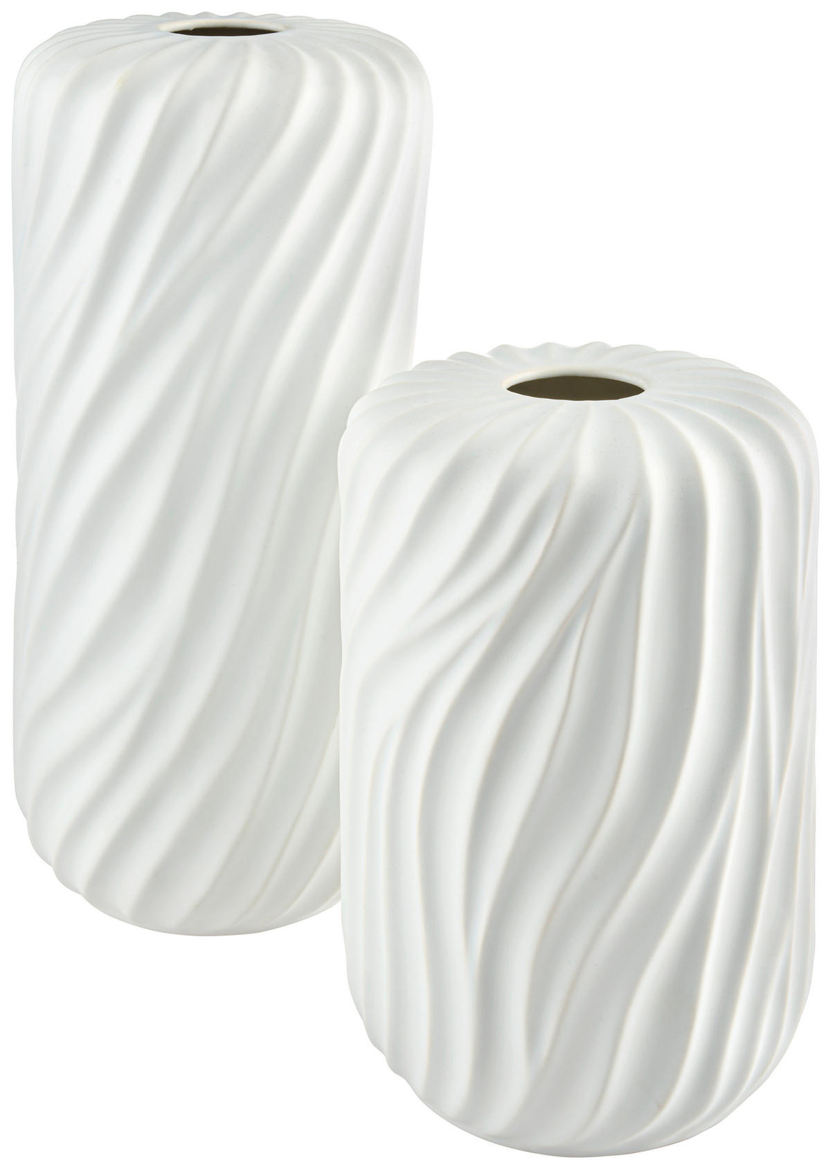 VÁZA, keramika, 27 cm - biela, Design, keramika (18/26cm) - Ambia Home