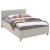 POLSTERBETT 90/200 cm  in Beige  - Eichefarben/Birkefarben, Konventionell, Holz/Textil (90/200cm) - home24
