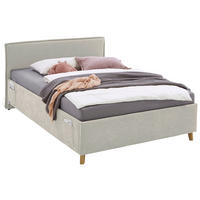 POLSTERBETT 90/200 cm  in Beige  - Eichefarben/Birkefarben, Konventionell, Holz/Textil (90/200cm) - home24