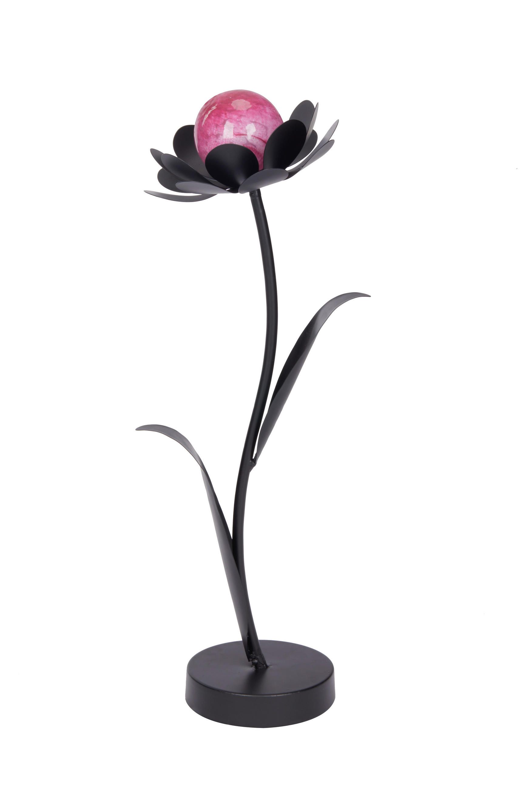 Floare Decorativă - lila/negru, Basics, sticlă/metal (20,5/56/18cm) - Ambia Home