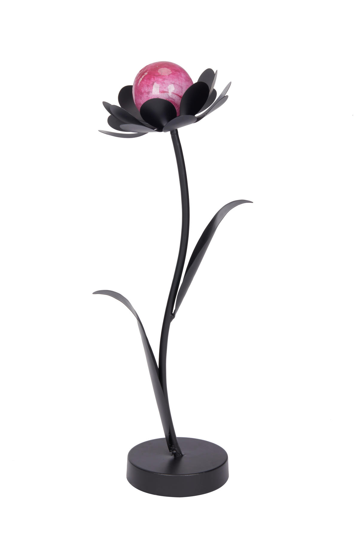 Floare Decorativă - lila/negru, Basics, sticlă/metal (20,5/56/18cm) - Ambia Home