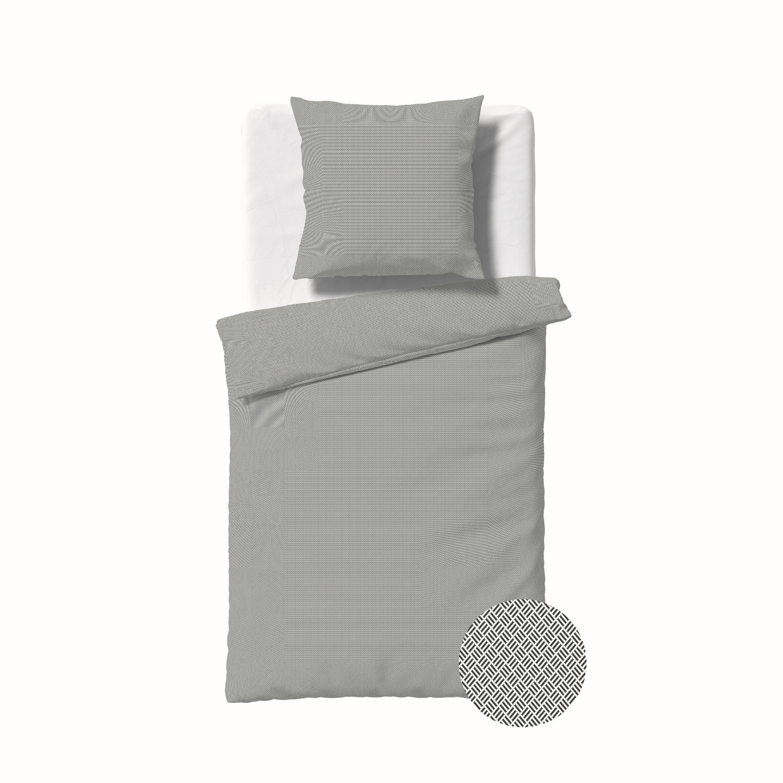BETTWÄSCHE Lech Flanell 155/200 cm  - Grau, Basics, Textil (155/200cm) - Fleuresse