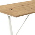 SCHREIBTISCH 100/60/75 cm Weiß, Eiche Artisan  - Weiß/Eiche Artisan, Design, Holzwerkstoff/Metall (100/60/75cm) - Carryhome