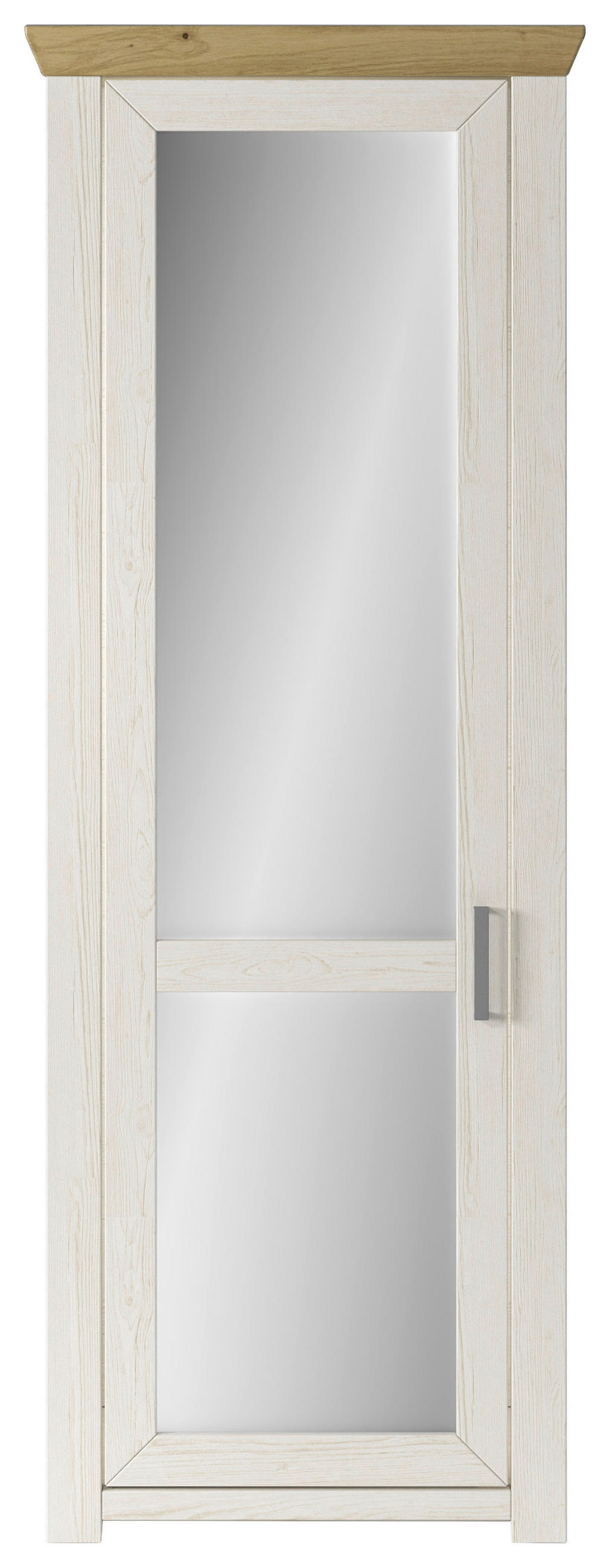 GARDEROBENSCHRANK  in 74,5/206,6/42,2 cm  - Chromfarben/Eichefarben, Basics, Holzwerkstoff/Metall (74,5/206,6/42,2cm) - SetOne by Musterring