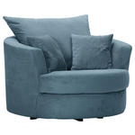 SESSEL in Plüsch Petrol  - Petrol/Schwarz, KONVENTIONELL, Textil/Metall (115/72/115cm) - Carryhome