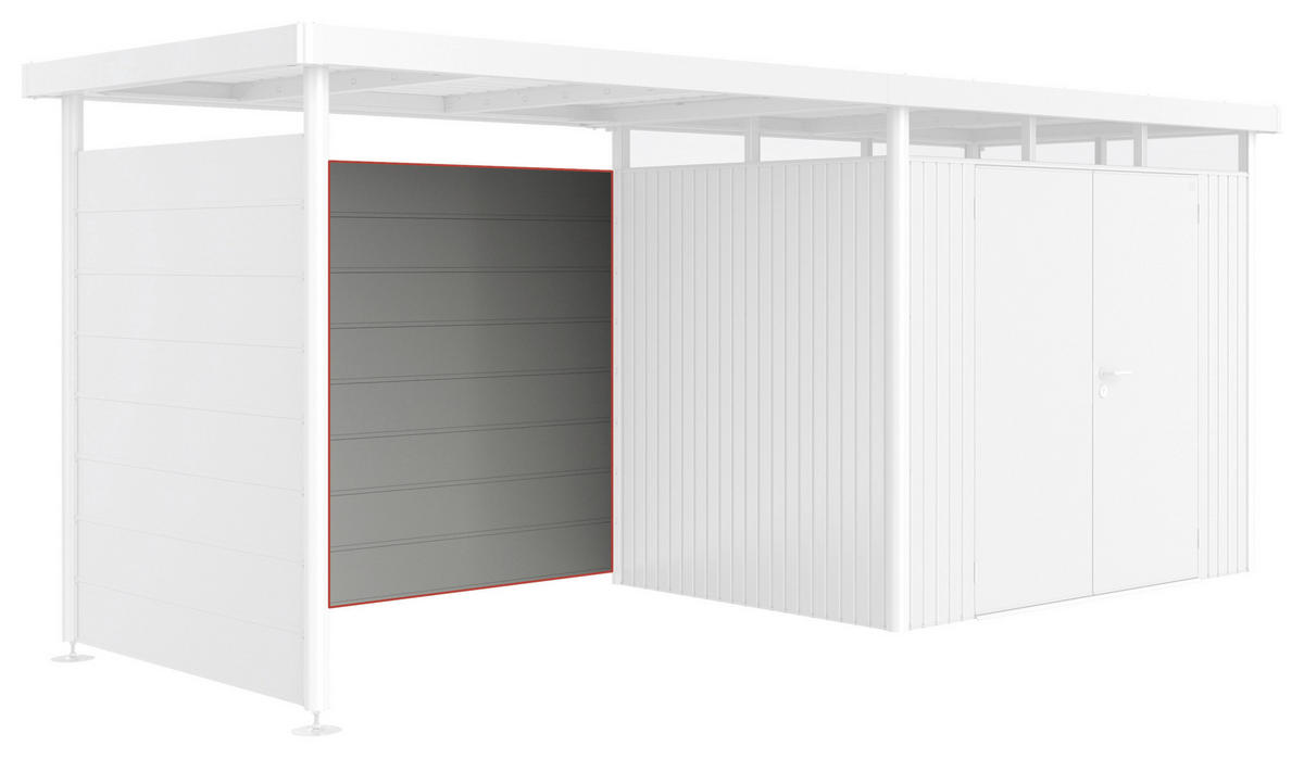 RÜCKWAND 266/181/4 cm  - Silberfarben, Basics, Metall (266/181/4cm) - Biohort