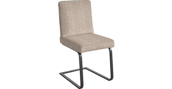 SCHWINGSTUHL in Stahl Flachgewebe - Schwarz/Orange, Design, Textil/Metall (60/92/60cm) - Dieter Knoll