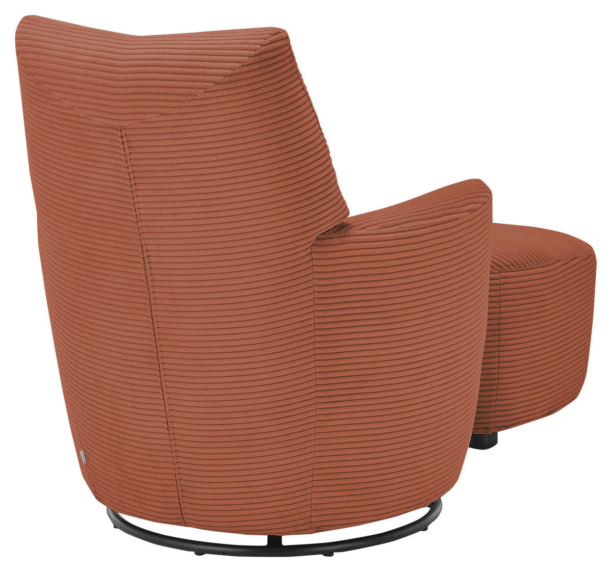 SESSEL Cord Orange    - Schwarz/Orange, Design, Textil/Metall (80/96/88cm) - SetOne by Musterring