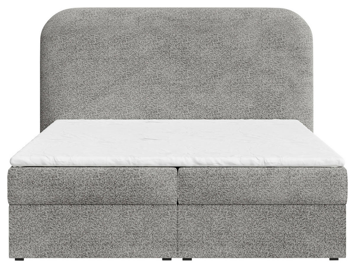 BOXBETT 180/200 cm,  in Anthrazit, Bettkasten, Topper,  - Anthrazit/Schwarz, MODERN, Holz/Kunststoff (180/200cm) - MID.YOU