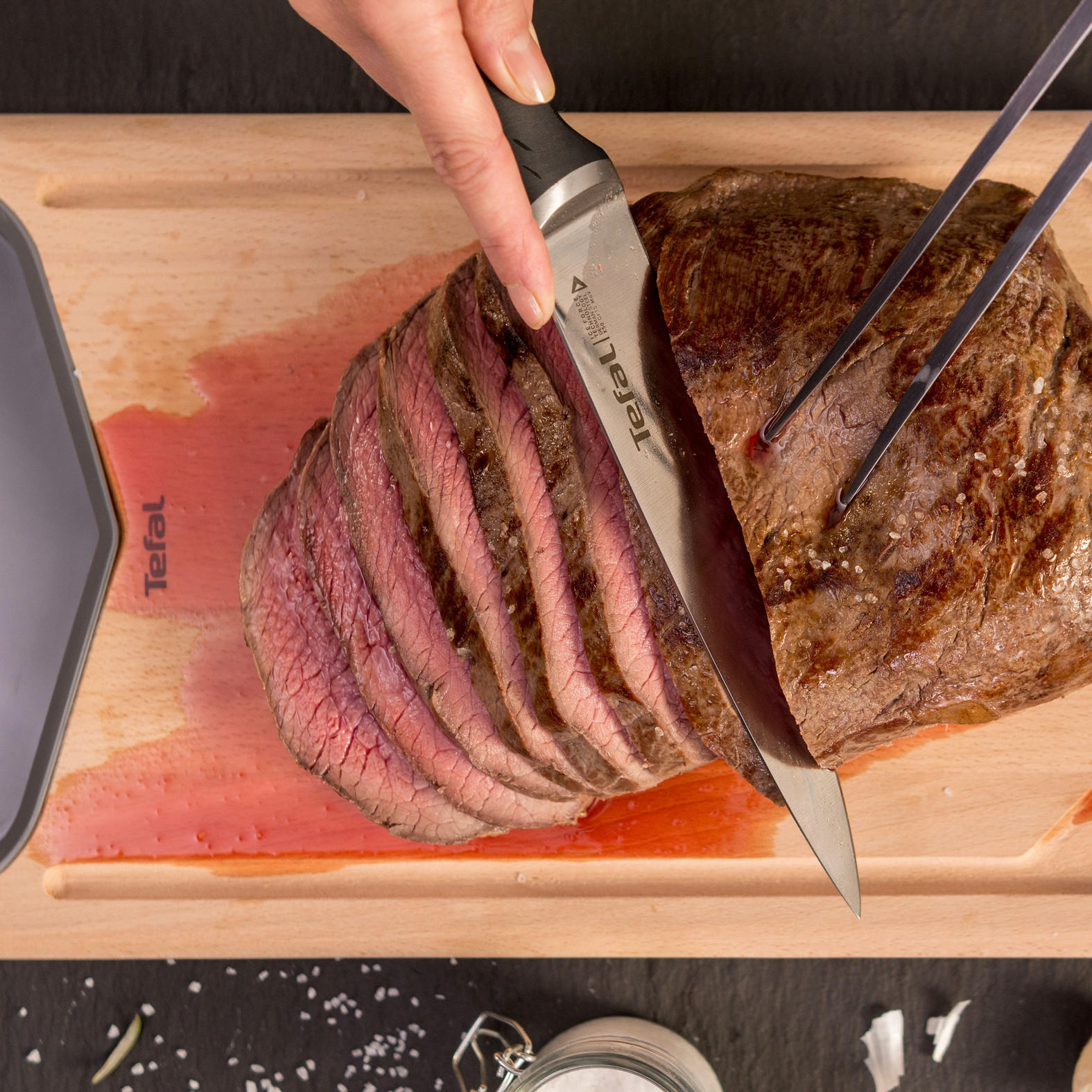 Thumbnail - Tefal Messer ICE Force Kochmesser 20 Cm, Kunststoff, 39x8.2x3.1 cm, Essen & Trinken, Besteck, Messer