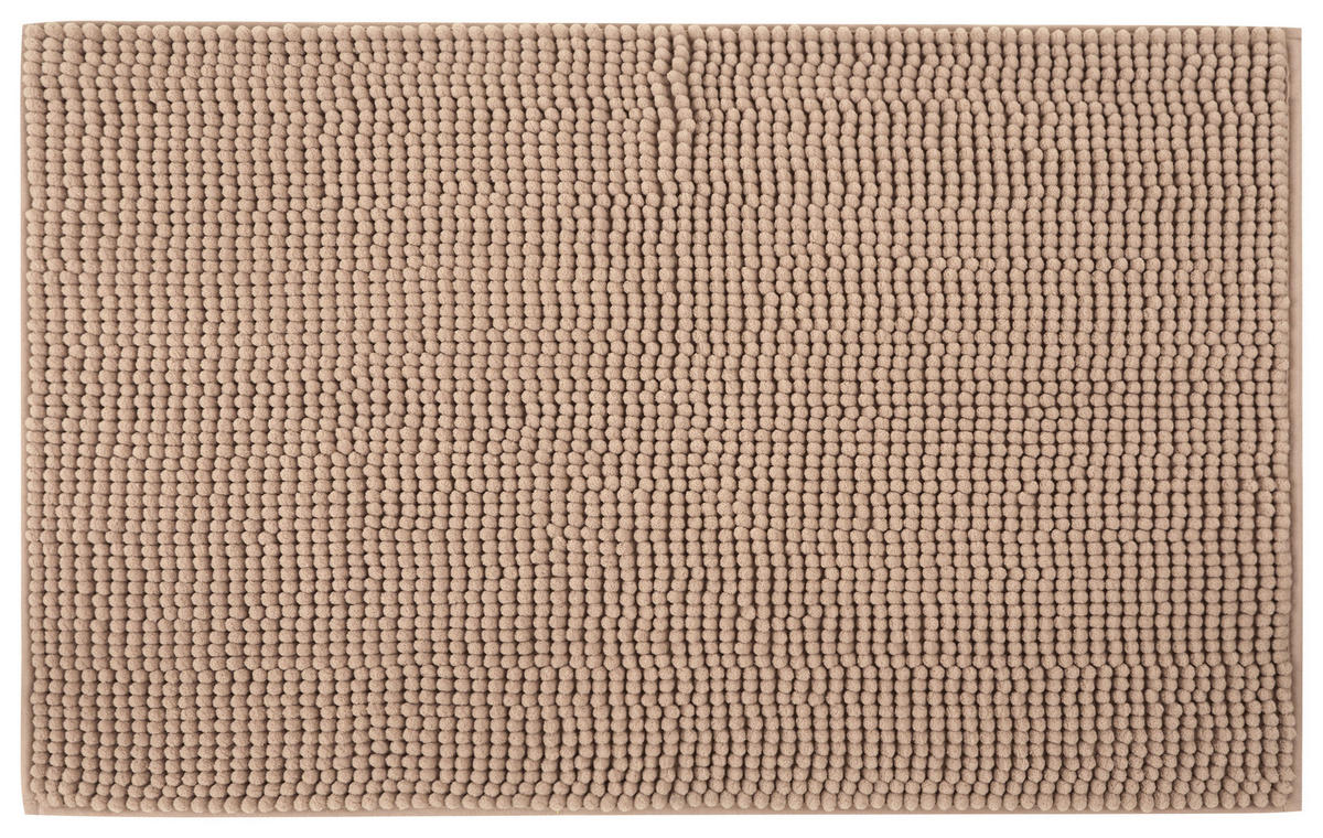 BADEMATTE YLVI Sandfarben 50/80 cm  - Sandfarben, Basics, Kunststoff/Textil (50/80cm) - Boxxx