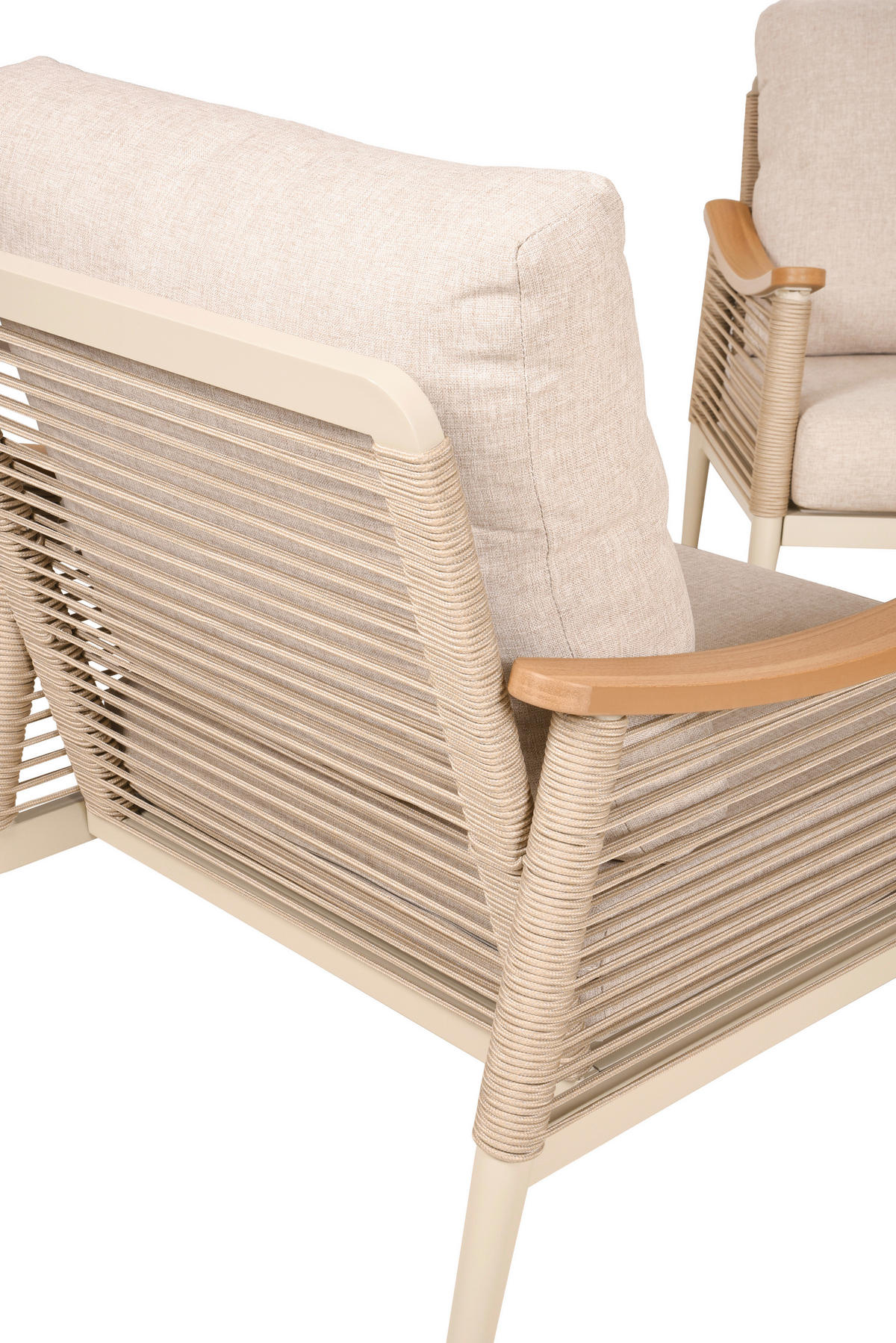 GARTENSET 5-teilig Aluminium 5-teilig  - Sandfarben/Beige, MODERN, Kunststoff/Textil - Gardenson