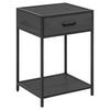 NACHTSCHRANK 42/63/35 cm  - Eschefarben/Schwarz, Design, Holzwerkstoff/Metall (42/63/35cm) - Carryhome