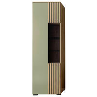 VITRINE Eiche Bianco, Schilfgrün  60/200/45 cm  - Schilfgrün/Eiche Bianco, Design, Glas/Holz (60/200/45cm) - Moderano