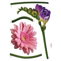 DEKOSTICKER 50/70 cm     - Lila/Rosa, Natur, Kunststoff (50/70cm)