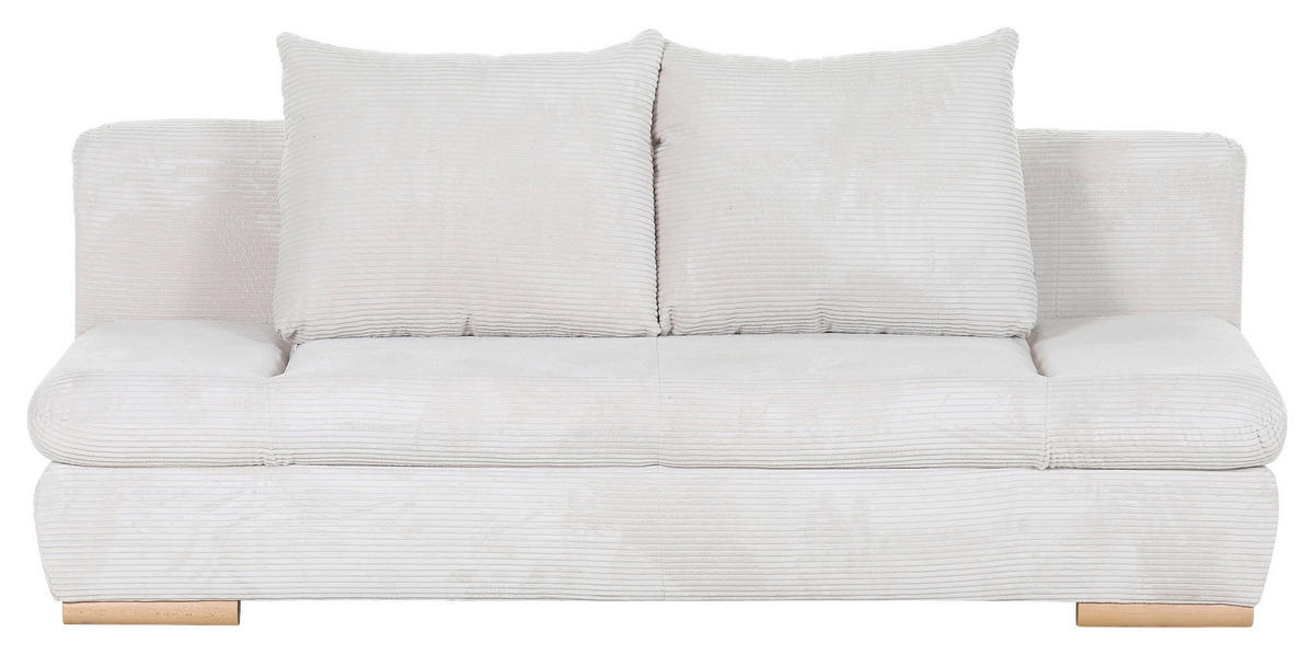SCHLAFSOFA Cord Beige  - Beige/Naturfarben, KONVENTIONELL, Holz/Textil (200/75/92cm) - home24
