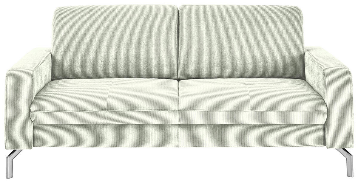 3-SITZER-SOFA Feincord Creme  - Chromfarben/Creme, Design, Textil/Metall (194/87/105cm) - Beldomo Style