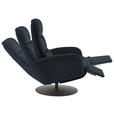 RELAXSESSEL in Leder Dunkelblau  - Schwarz/Dunkelblau, Design, Leder/Metall (76/108/86cm) - Dieter Knoll