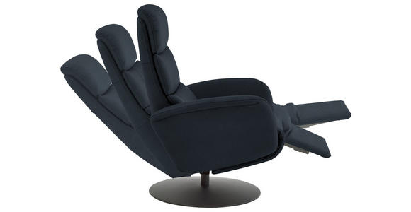 RELAXSESSEL in Leder Dunkelblau  - Schwarz/Dunkelblau, Design, Leder/Metall (76/108/86cm) - Dieter Knoll