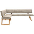 ECKBANK 155/225 cm  in Naturfarben  - Eichefarben/Naturfarben, KONVENTIONELL, Holz/Textil (155/225cm) - Dieter Knoll