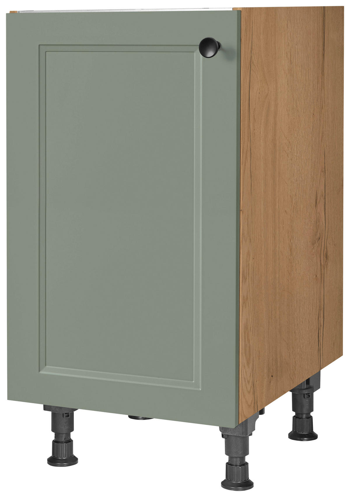 SPÜLENUNTERSCHRANK 45/87/56 cm  in Grün, Eichefarben  - Eichefarben/Schwarz, MODERN, Holzwerkstoff/Metall (45/87/56cm) - Nobilia