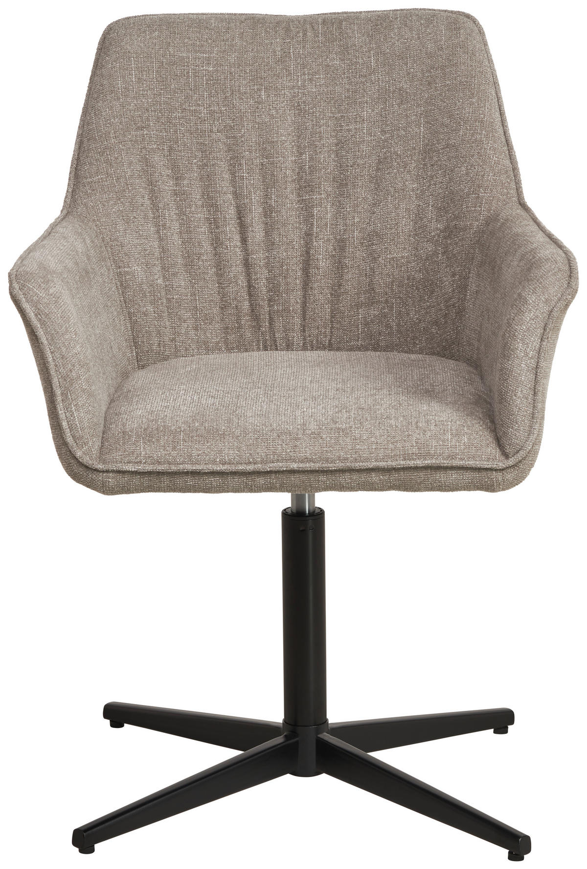 ARMLEHNSTUHL  in Eisen Leinenoptik  - Taupe/Schwarz, KONVENTIONELL, Holz/Textil (60/86.5/61cm) - MID.YOU