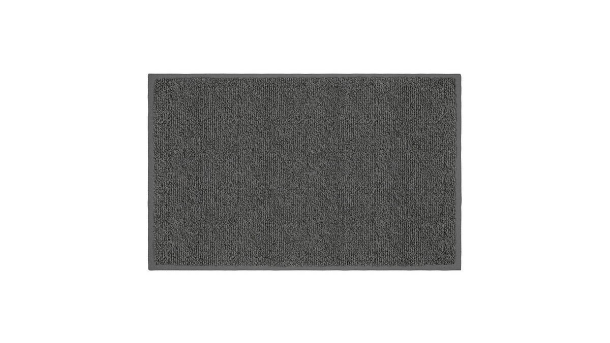 BADEMATTE Anthrazit 50/80 cm  - Anthrazit, Basics, Kunststoff/Textil (50/80cm) - Grund