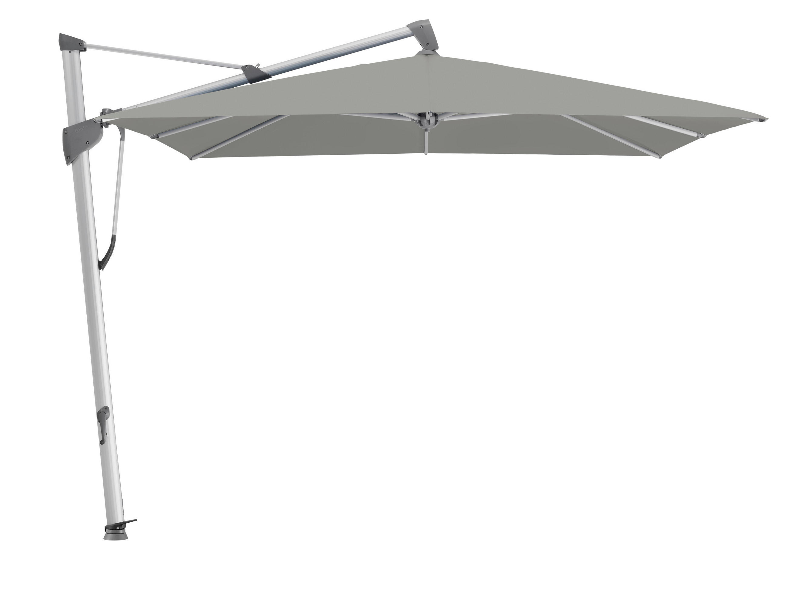 AMPELSCHIRM 300 cm Greige  - Greige/Alufarben, KONVENTIONELL, Textil/Metall (300/300cm) - Glatz