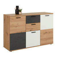 KOMODA,  - Moderno, umetna masa/leseni material (127/85/40cm) - Carryhome