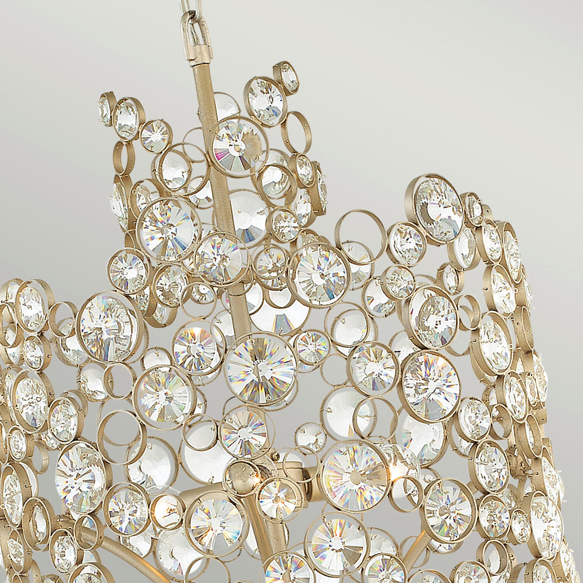 Thumbnail - Elstead Lighting Kronleuchter Elstead Anya, Silber, Metall, Glas, 89.1 cm, Grüner Punkt, RoHS, Lampen & Leuchten, Innenb...