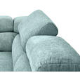 ECKSOFA Salbeigrün Flachgewebe  - Chromfarben/Salbeigrün, KONVENTIONELL, Textil/Metall (282/224cm) - Hom`in