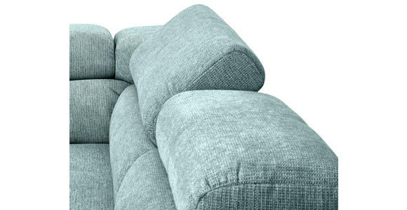 ECKSOFA Salbeigrün Flachgewebe - Chromfarben/Salbeigrün, KONVENTIONELL, Textil/Metall (282/224cm) - Hom`in