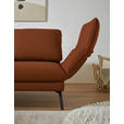 ECKSOFA  in Flachgewebe Kupferfarben Armteilverstellung, Relaxfunktion, Drehsitzfunktion  175-224/255-365 cm  - Schwarz/Kupferfarben, Design, Textil/Metall (175-224/255-365cm) - Dieter Knoll