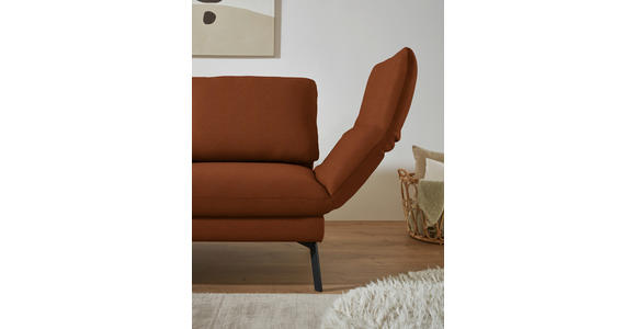 ECKSOFA  in Flachgewebe Kupferfarben Armteilverstellung, Relaxfunktion, Drehsitzfunktion  175-224/255-365 cm  - Schwarz/Kupferfarben, Design, Textil/Metall (175-224/255-365cm) - Dieter Knoll