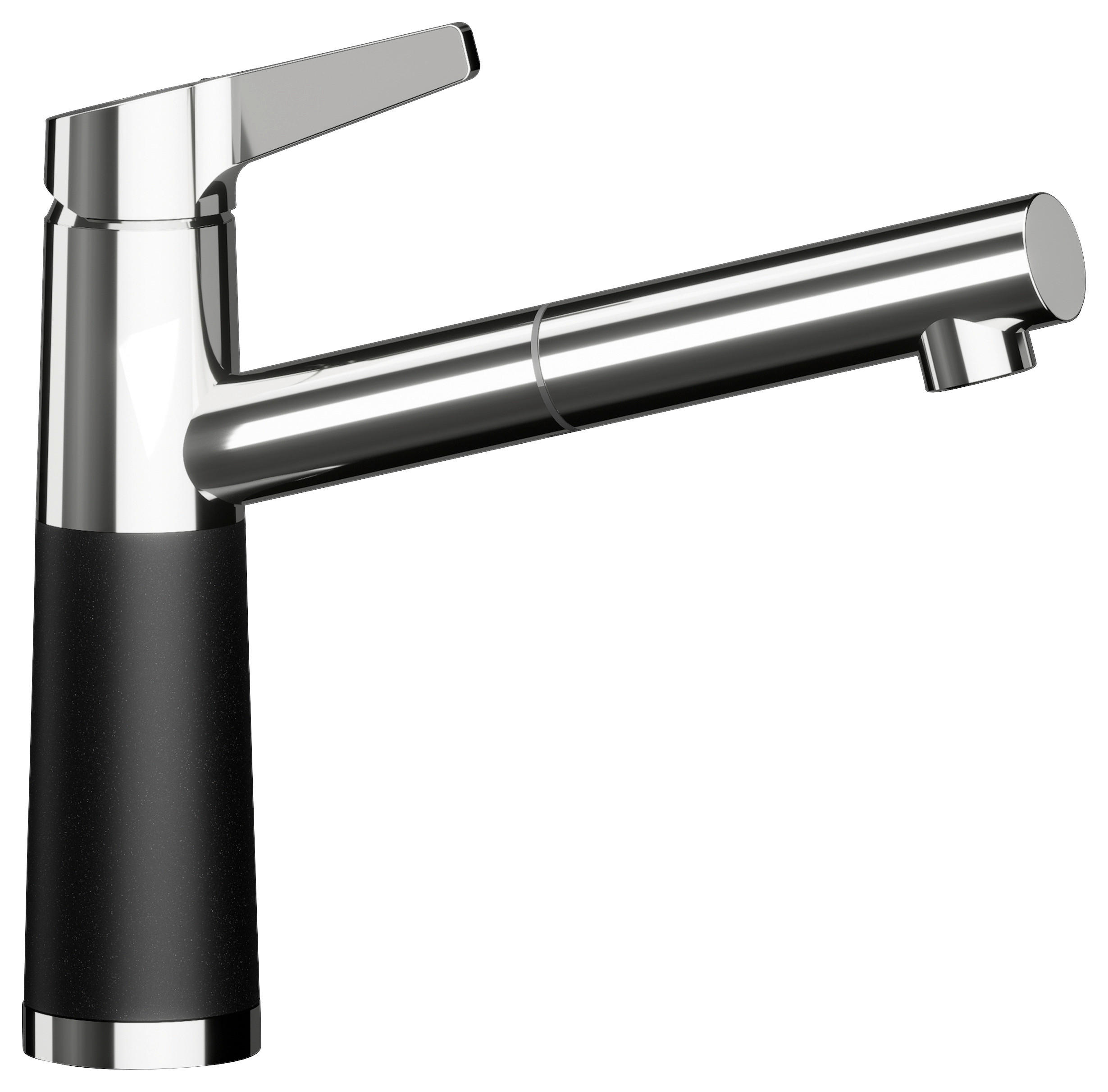 KÜCHENARMATUR 554123PUR  - Chromfarben/Schwarz, Basics, Stein/Metall (5,2/23,3/20,9cm) - Schock