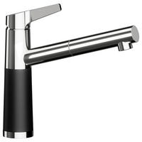 KÜCHENARMATUR 554123PUR  - Chromfarben/Schwarz, Basics, Stein/Metall (5,2/23,3/20,9cm) - Schock