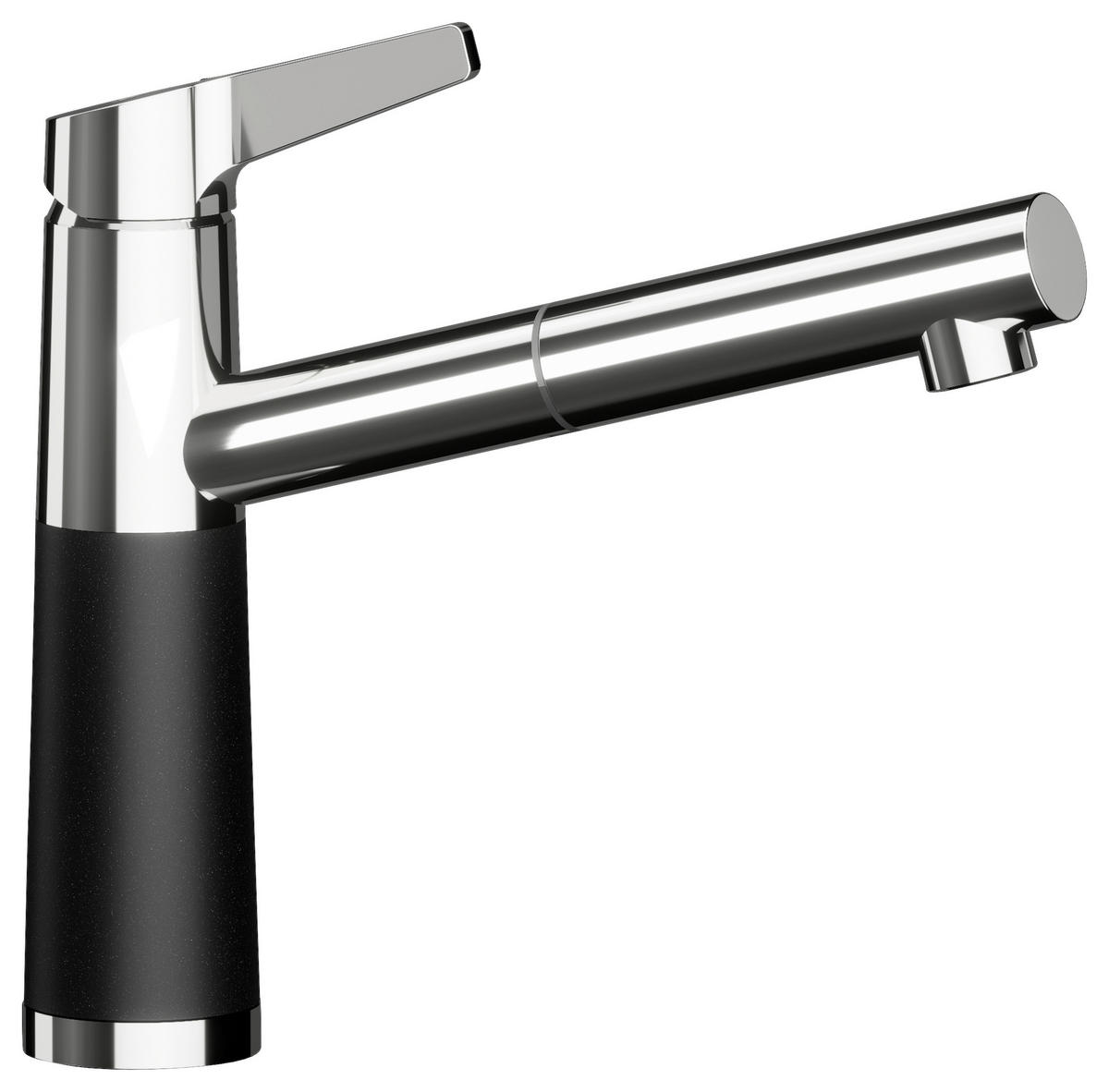 KÜCHENARMATUR 554123PUR  - Chromfarben/Schwarz, Basics, Stein/Metall (5,2/23,3/20,9cm) - Schock