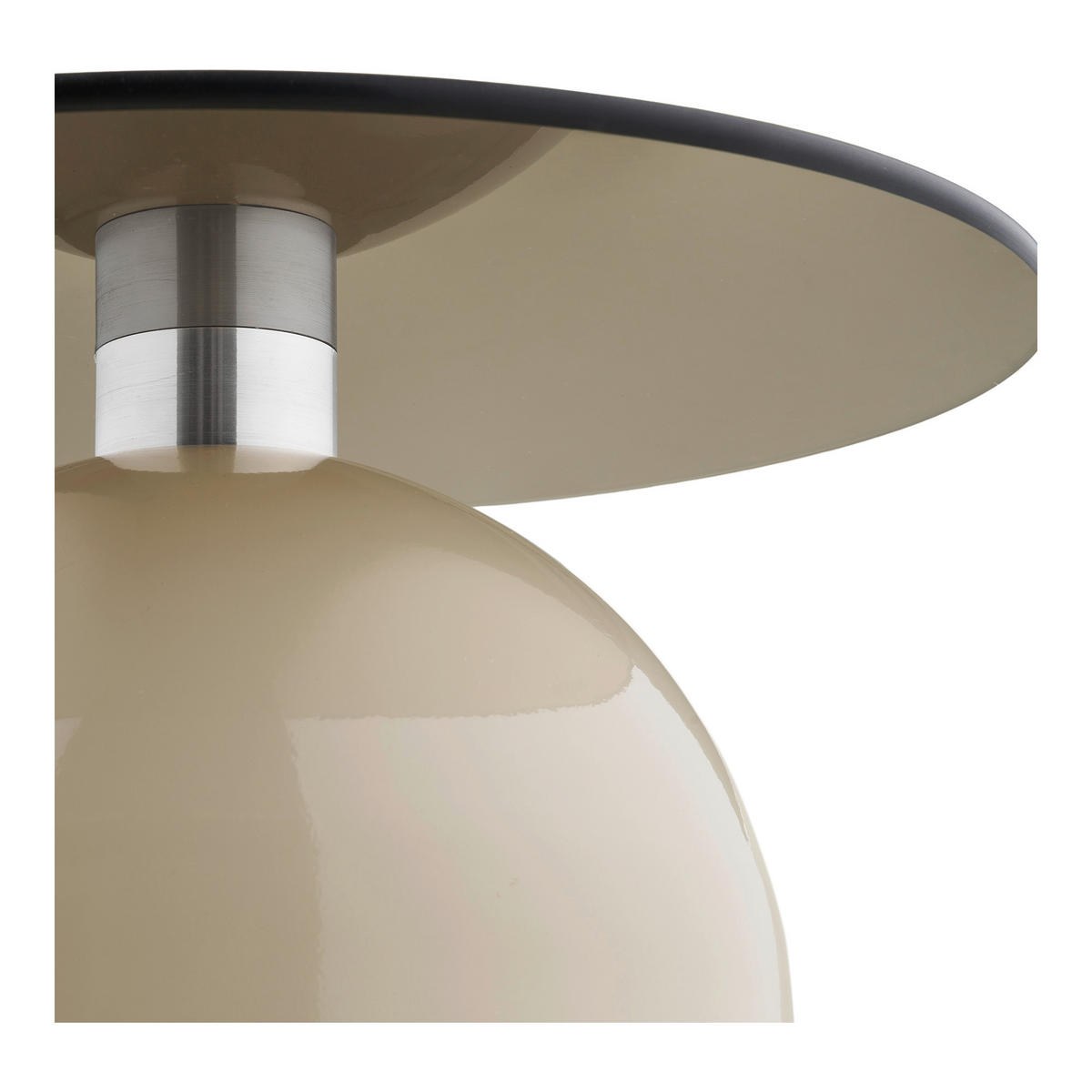 BEISTELLTISCH 40/40/52 cm Ravello Beige rund  - Beige, Design, Glas/Metall (40/40/52cm) - MID.YOU