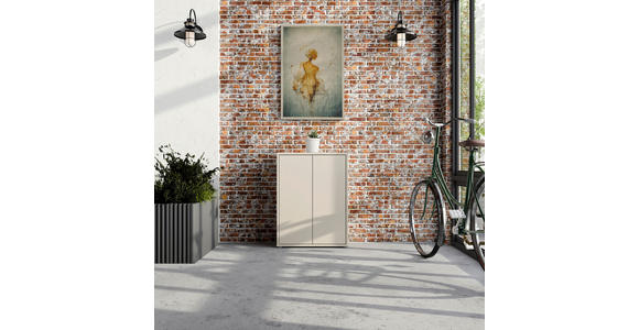 SCHUHSCHRANK Alice Springs  in 74,5/99,1/34,9 cm  - Sandfarben/Grau, MODERN, Holzwerkstoff/Kunststoff (74,5/99,1/34,9cm) - Xora