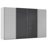 SCHWEBETÜRENSCHRANK 361/235/68 cm 4-türig  - Chromfarben, KONVENTIONELL, Glas/Holzwerkstoff (361/235/68cm) - Novel