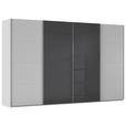 SCHWEBETÜRENSCHRANK 361/235/68 cm 4-türig  - Chromfarben, KONVENTIONELL, Glas/Holzwerkstoff (361/235/68cm) - Novel