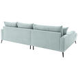 ECKSOFA  in Cord Blaugrau  173/280 cm  - Blaugrau/Schwarz, KONVENTIONELL, Textil/Metall (173/280cm) - Hom`in