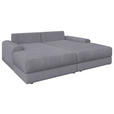 BIGSOFA Cord Dunkelgrau  - Dunkelgrau/Schwarz, MODERN, Kunststoff/Textil (234/93/190cm) - Carryhome