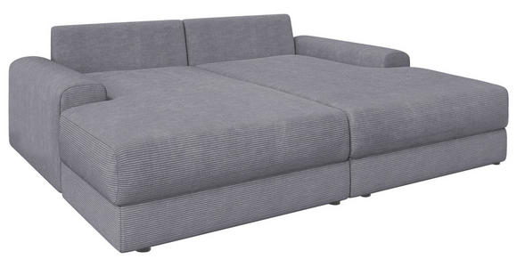 BIGSOFA Cord Dunkelgrau  - Dunkelgrau/Schwarz, MODERN, Kunststoff/Textil (234/93/190cm) - Carryhome