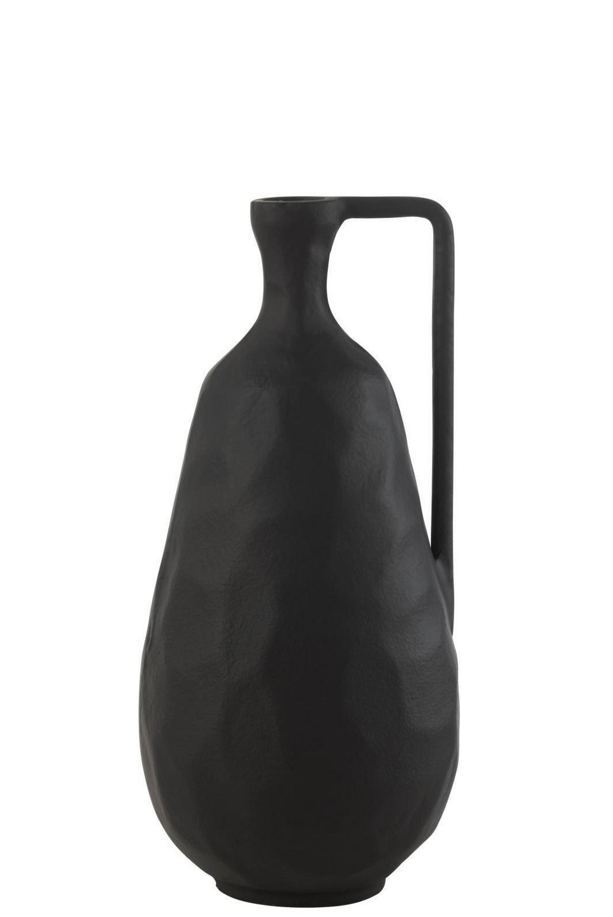 VASE  - Schwarz, Basics, Metall (16,5/16/35cm) - Ambia Home