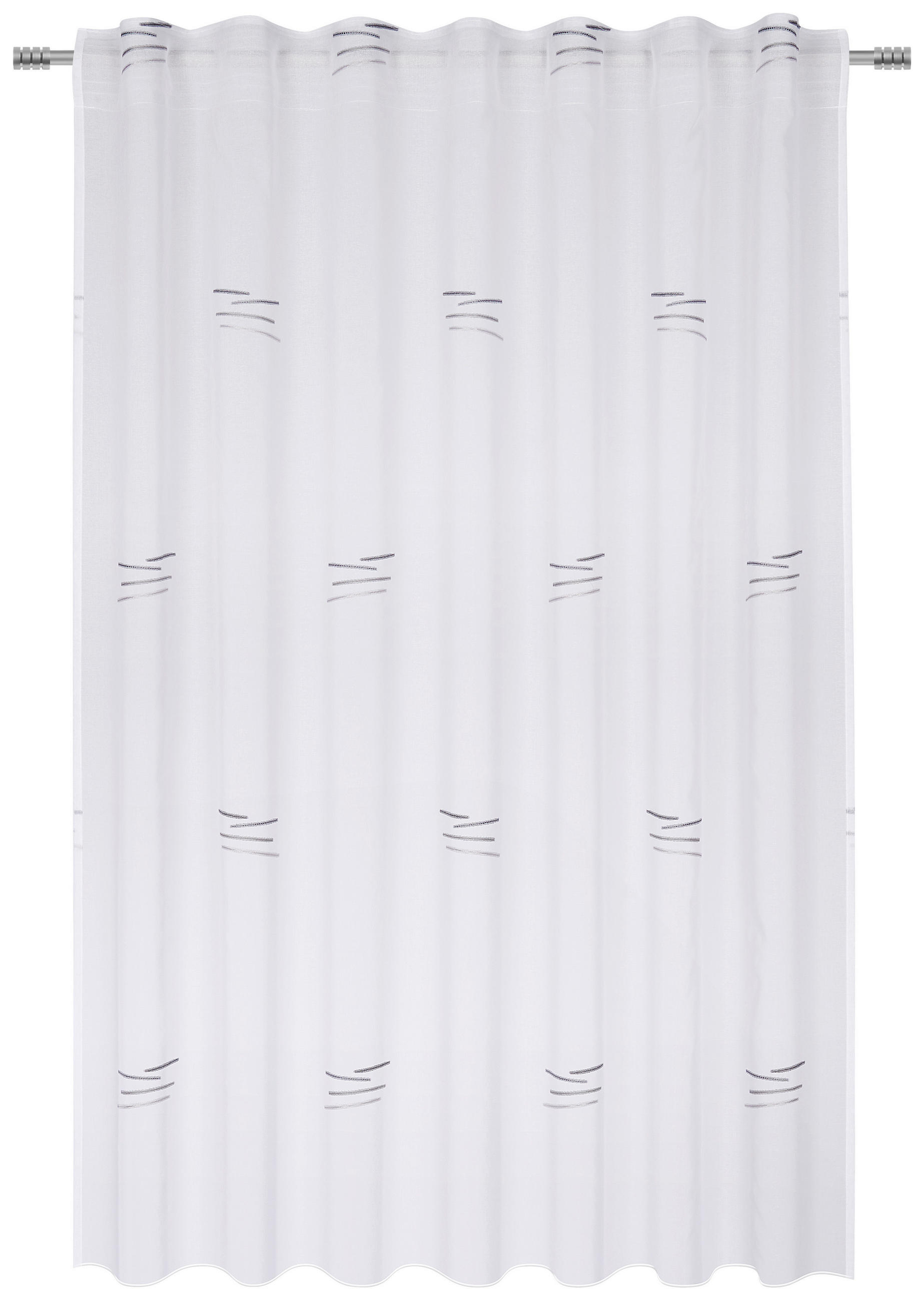 GOTOVA ZAVESA siva, bela  140/160 cm  - siva/bela, Konvencionalno, tekstil (140/160cm) - Esposa