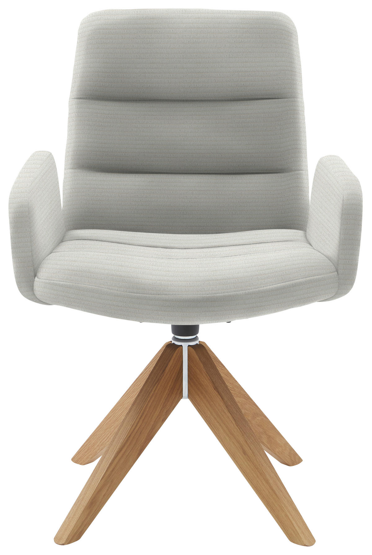 ARMLEHNSTUHL  in Cord  - Hellgrau/Naturfarben, Design, Holz/Textil (61/88/66cm) - Dieter Knoll