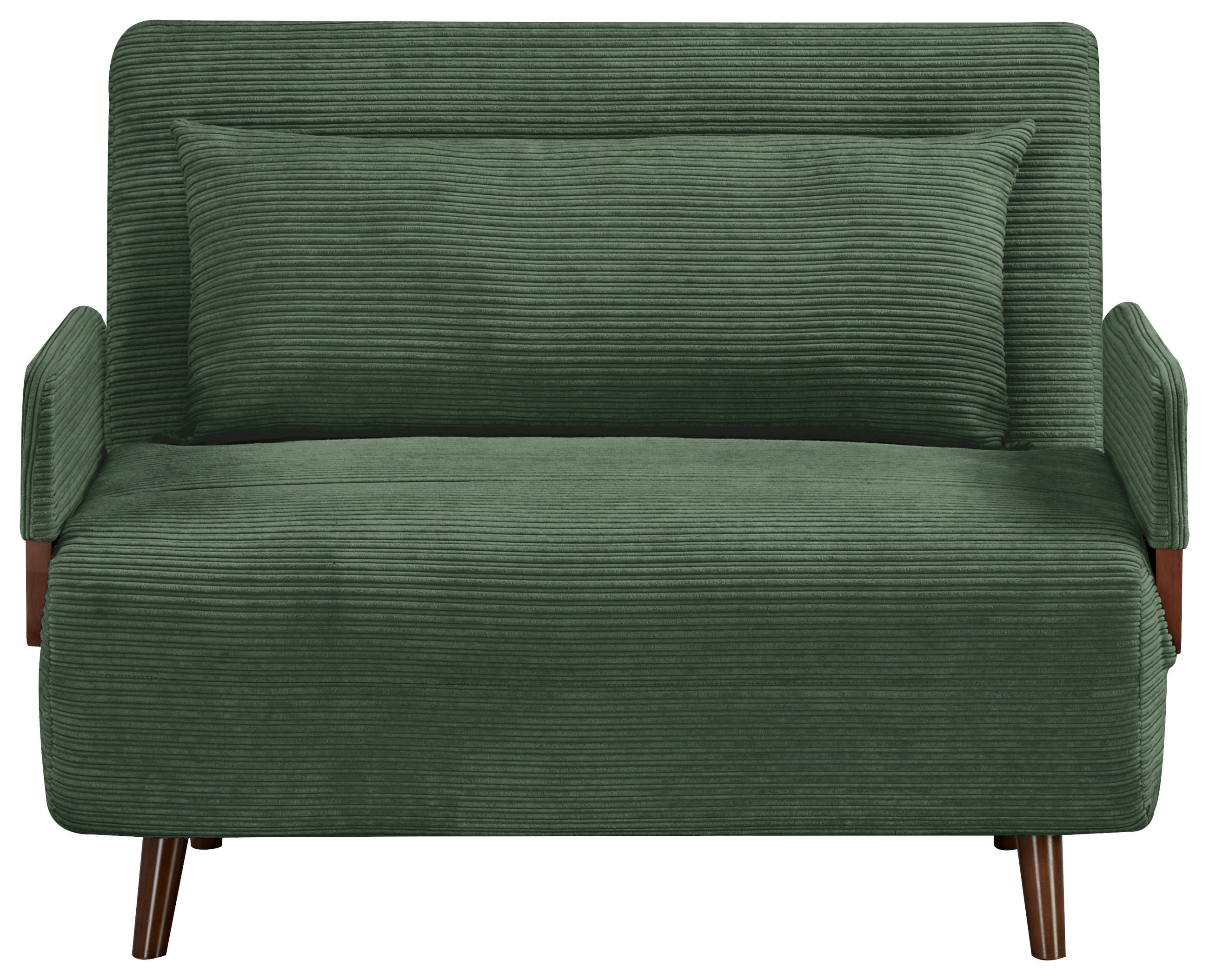 SCHLAFSESSEL Cord Grün    - Hellbraun/Grün, MODERN, Holz/Textil (107/82/91cm) - Livetastic