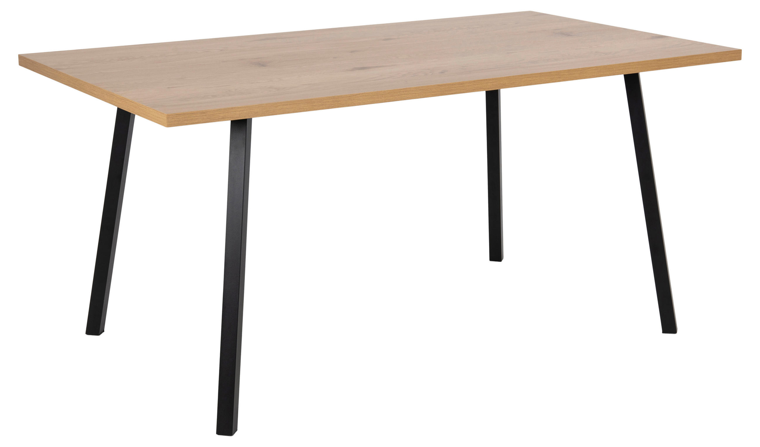 STOL ZA BLAGOVAONICU  crna, boje hrasta  metal, drvni materijal      - boje hrasta/crna, Konvencionalno, drvni materijal/metal (160/90/75cm) - MID.YOU