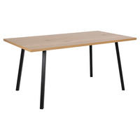 STOL ZA BLAGOVAONICU  crna, boje hrasta  metal, drvni materijal      - boje hrasta/crna, Konvencionalno, drvni materijal/metal (160/90/75cm) - MID.YOU
